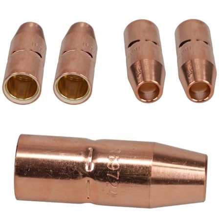 Star Tech Weld Mig Welding Nozzles 1/2 in. Recessed for Miller M25 M40 and Hobart Weld Gun 169724, 5PK 169-724
